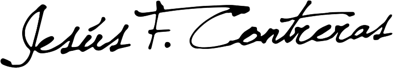 Firma autógrafa de Jesús F. Contreras
